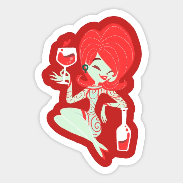 Hey Sister, Pour the Wine! Sticker by JoTheZette